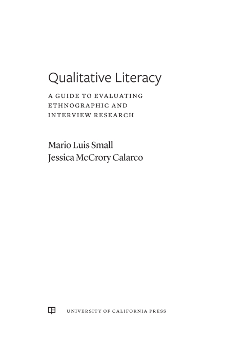 Cover image for book Qualitative Literacy