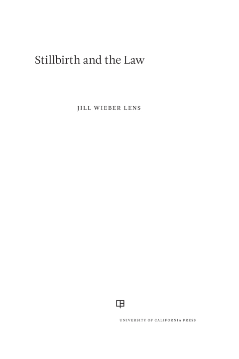 Cover image for book Stillbirth and the Law