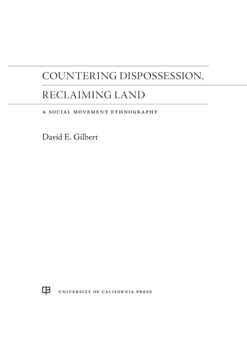 Cover image for book Countering Dispossession, Reclaiming Land