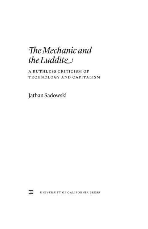 Cover image for book The Mechanic and the Luddite