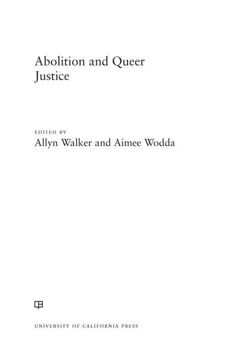 Cover image for book Abolition and Queer Justice