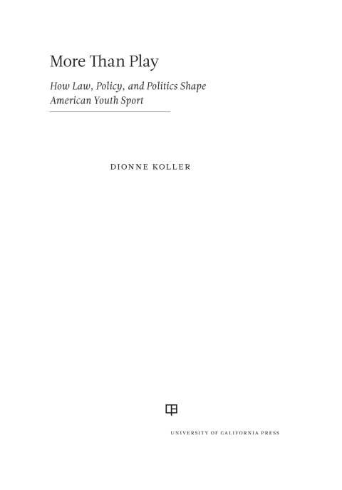 Cover image for book More Than Play