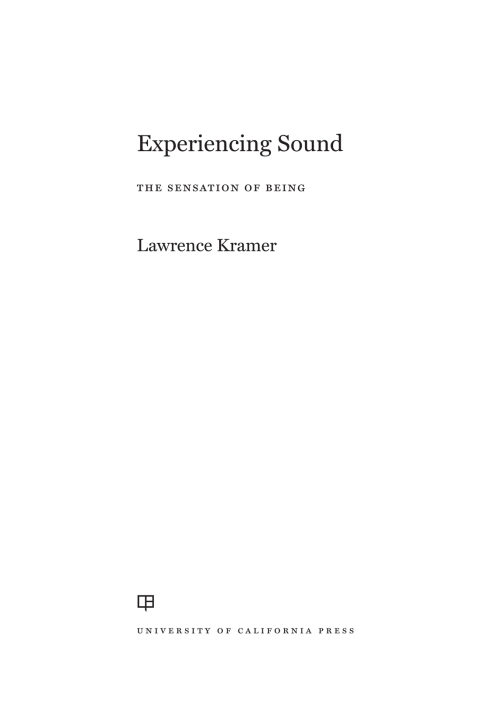 Cover image for book Experiencing Sound