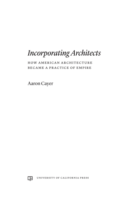 Cover image for book Incorporating Architects