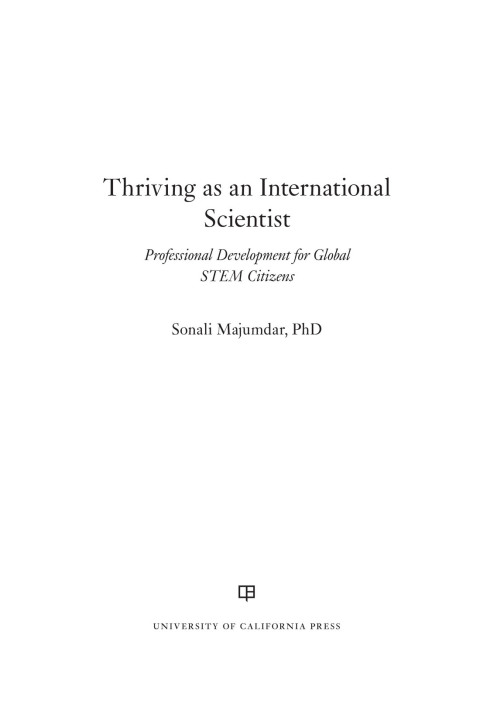 Cover image for book Thriving as an International Scientist