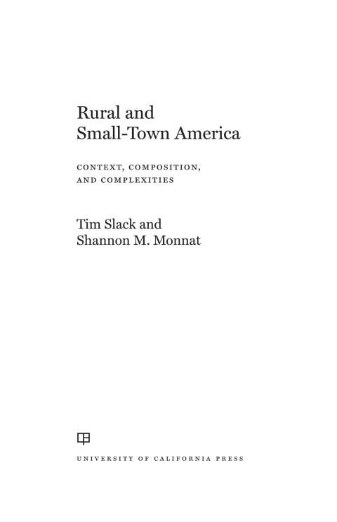 Cover image for book Rural and Small-Town America