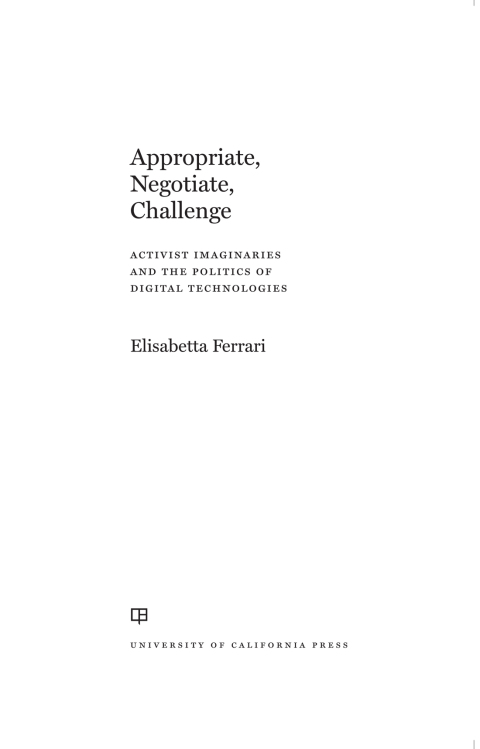 Cover image for book Appropriate, Negotiate, Challenge