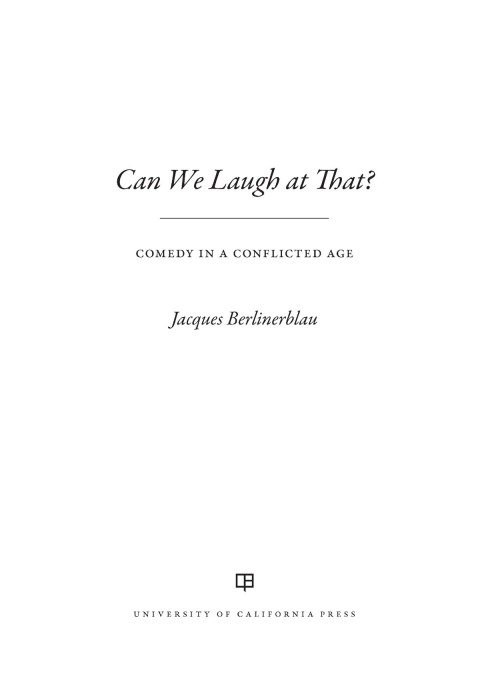 Cover image for book Can We Laugh at That?