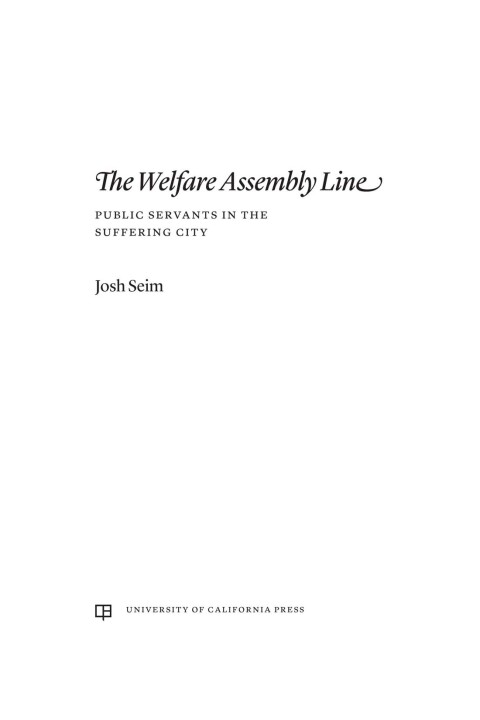 Cover image for book The Welfare Assembly Line