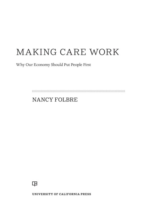 Cover image for book Making Care Work