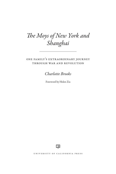 Cover image for book The Moys of New York and Shanghai