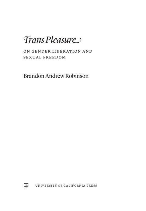 Cover image for book Trans Pleasure