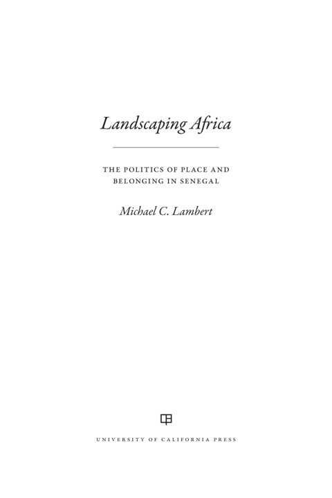 Cover image for book Landscaping Africa
