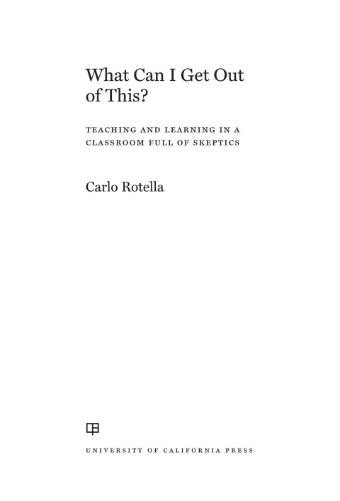 Cover image for book What Can I Get Out of This?