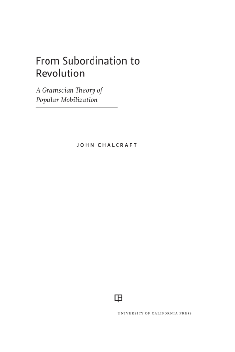 Cover image for book From Subordination to Revolution