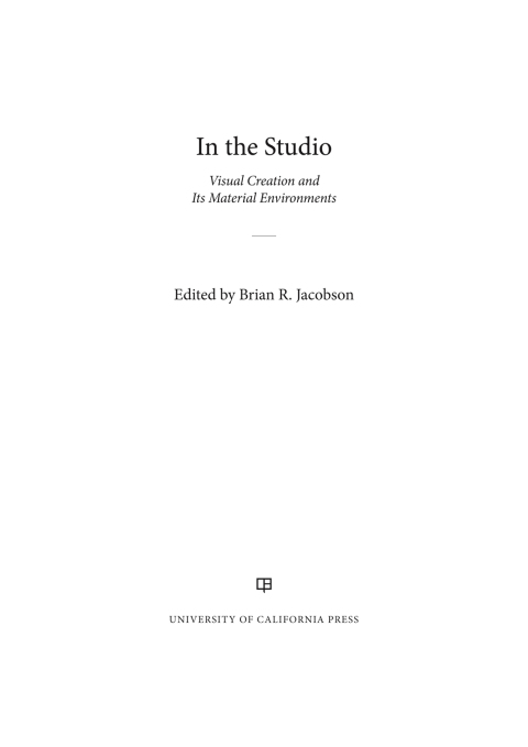 Cover image for book In the Studio