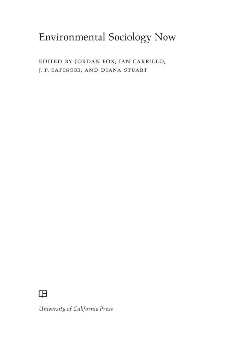 Cover image for book Environmental Sociology Now