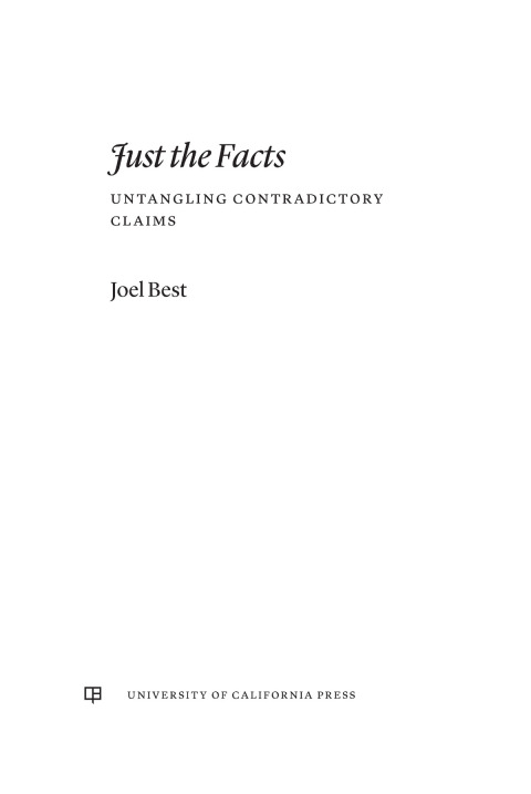 Cover image for book Just the Facts