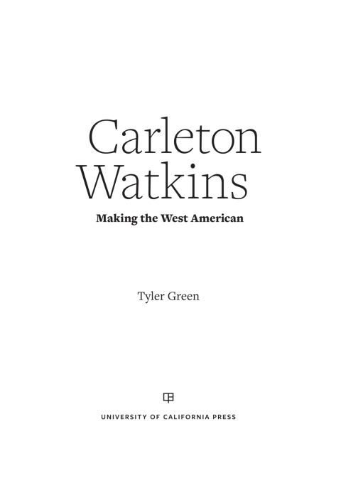 Cover image for book Carleton Watkins