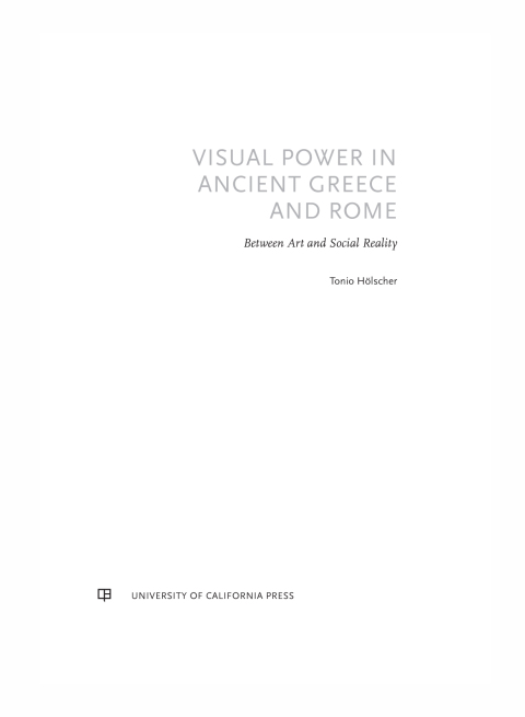 Cover image for book Visual Power in Ancient Greece and Rome