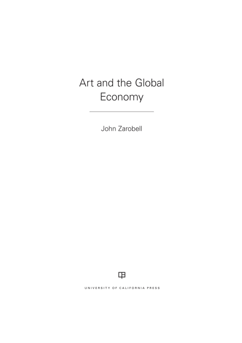 Cover image for book Art and the Global Economy