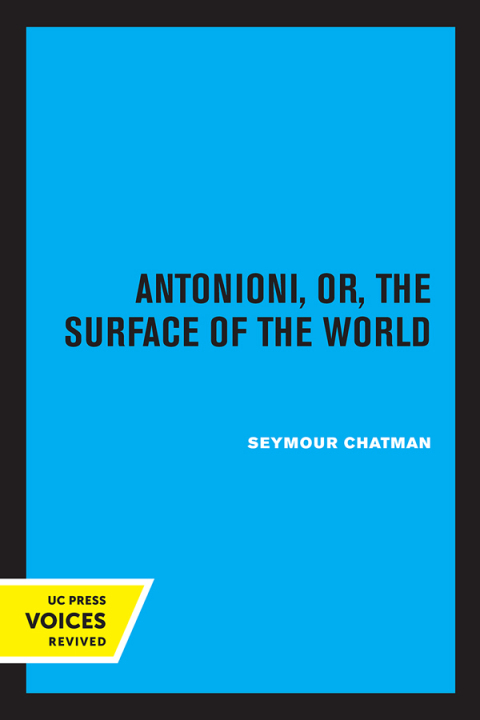 Cover image for book Antonioni, or, The Surface of the World