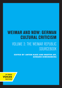 The Weimar Republic Sourcebook