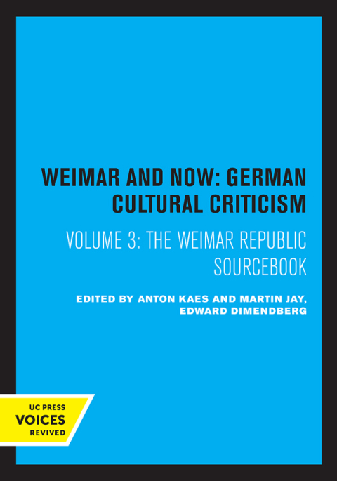 The Weimar Republic Sourcebook