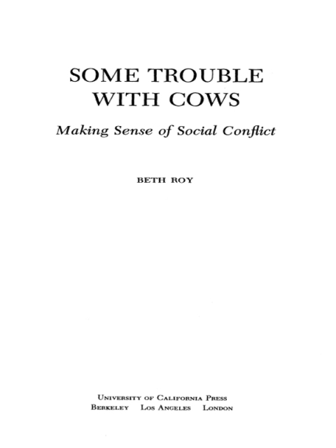 Cover image for book Some Trouble with Cows