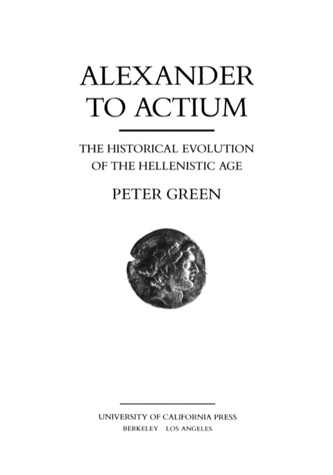 Cover image for book Alexander to Actium