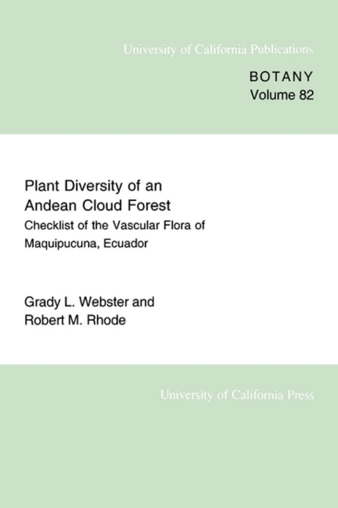 Cover image for book Plant Diversity of an Andean Cloud Forest