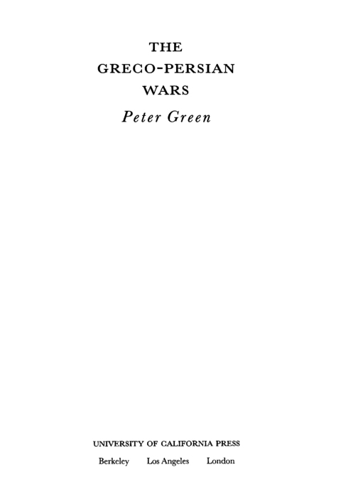 Cover image for book The Greco-Persian Wars