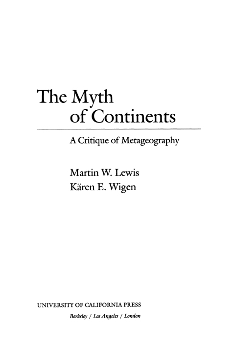 Cover image for book The Myth of Continents