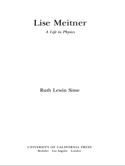 Cover image for book Lise Meitner
