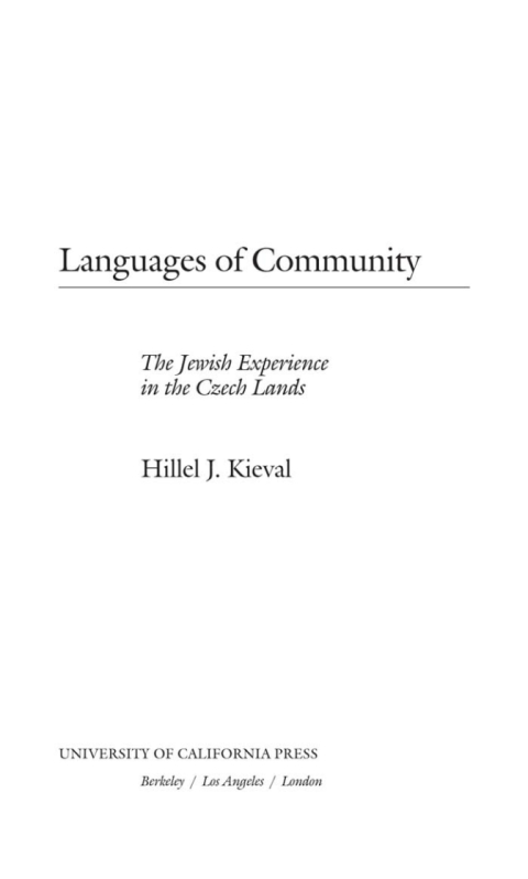 Cover image for book Languages of Community