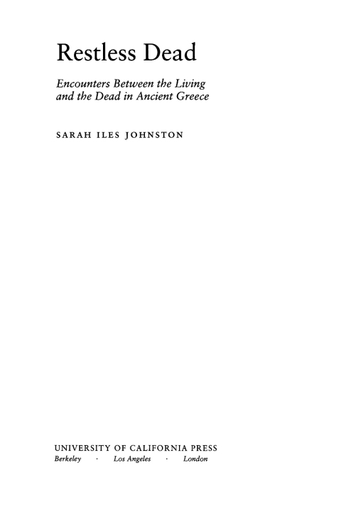 Cover image for book Restless Dead