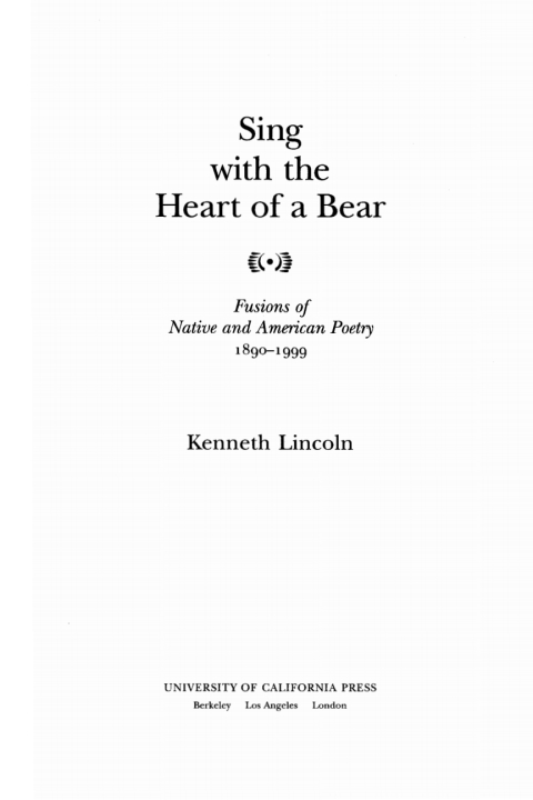 Cover image for book Sing with the Heart of a Bear
