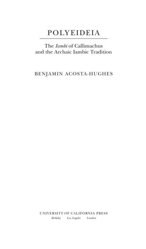 Cover image for book Polyeideia