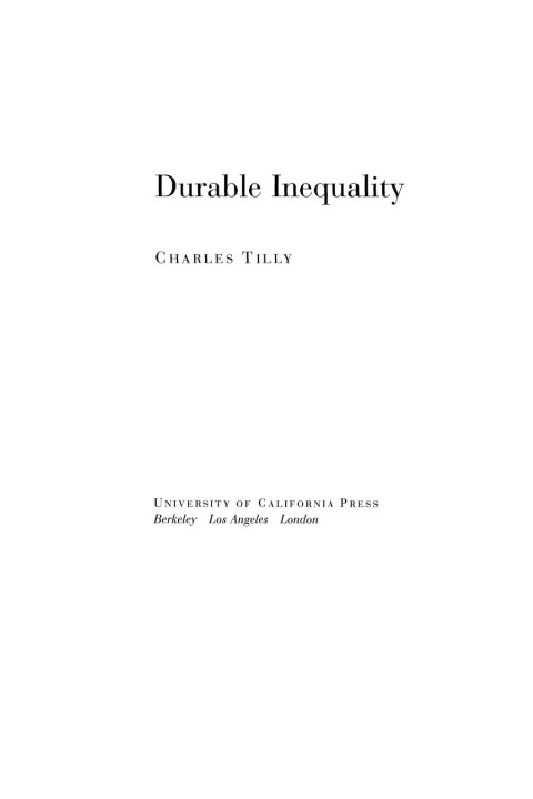 Cover image for book Durable Inequality