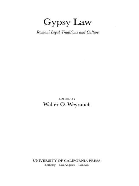 Cover image for book Gypsy Law