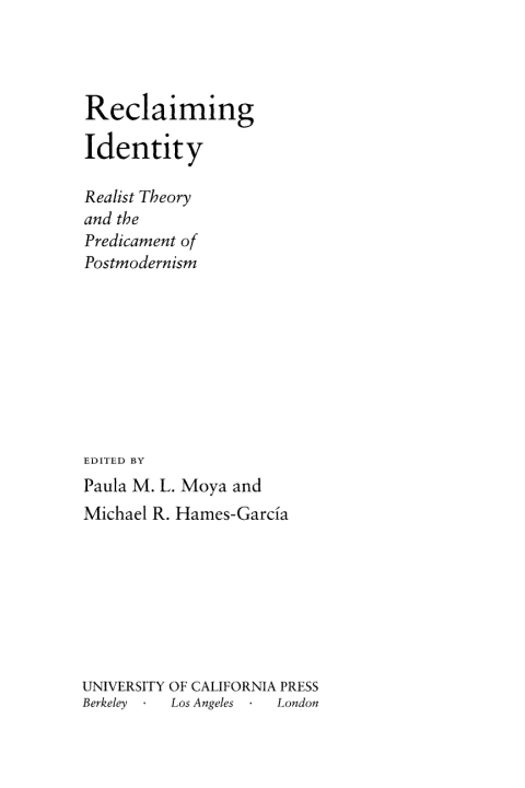 Cover image for book Reclaiming Identity