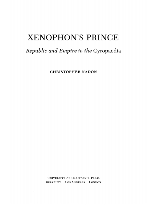 Cover image for book Xenophon's Prince