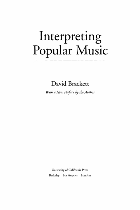 Cover image for book Interpreting Popular Music