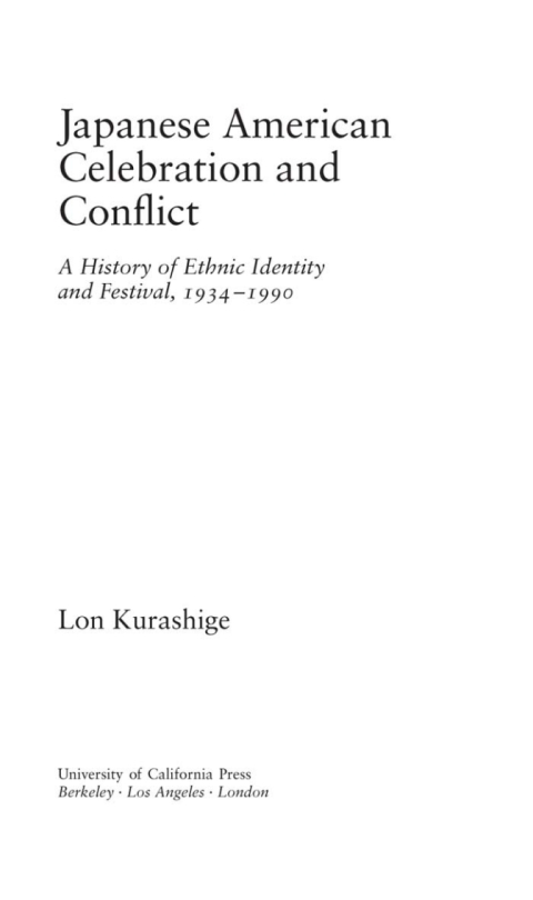 Cover image for book Japanese American Celebration and Conflict
