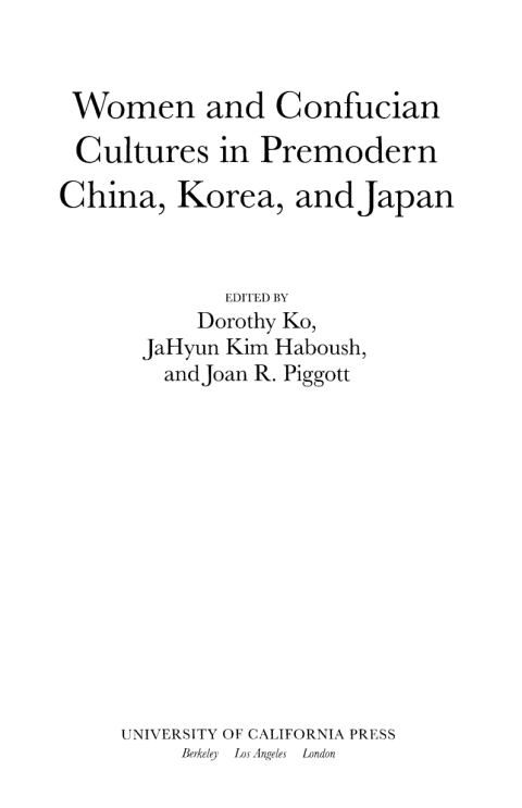 Cover image for book Women and Confucian Cultures in Premodern China, Korea, and Japan