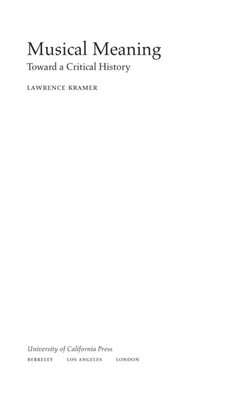 Cover image for book Musical Meaning