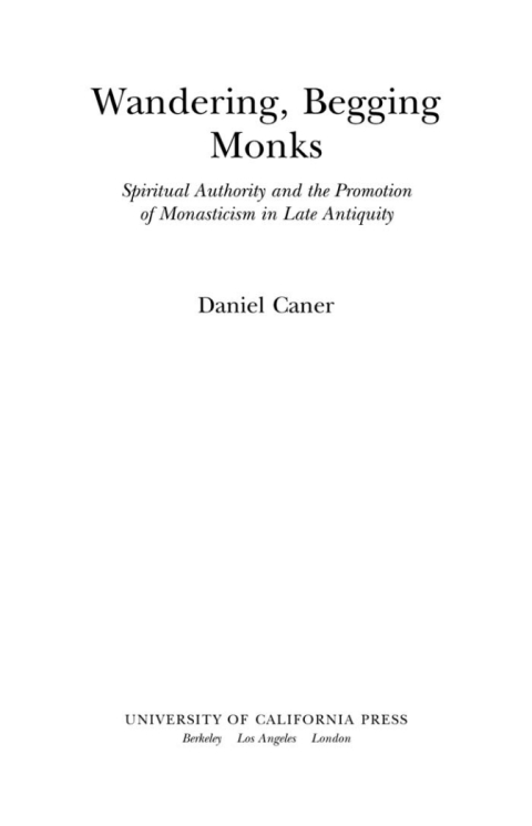 Cover image for book Wandering, Begging Monks