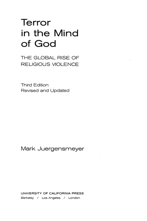 Cover image for book Terror in the Mind of God