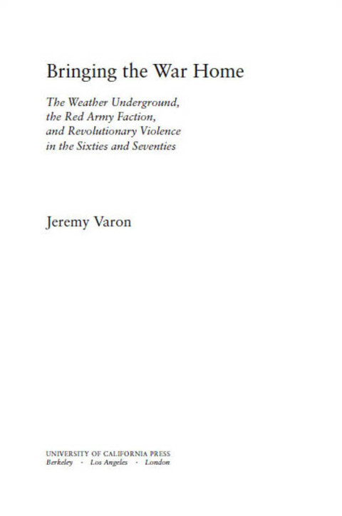 Cover image for book Bringing the War Home