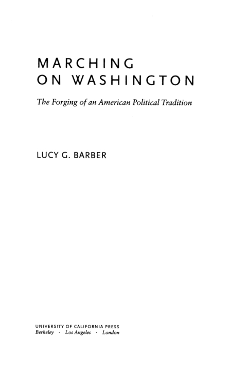 Cover image for book Marching on Washington